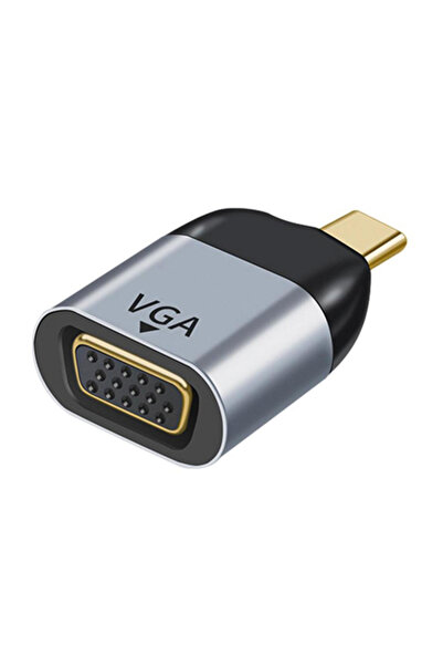 POWERTECH Προσαρμογέας USB-C σε VGA PTH-094, 1080p/60Hz, γκρι