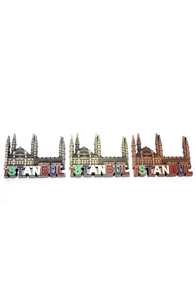 Store İstanbul Temalı Metal Buzdolabı Magneti Hediyelik 6,5 cm – Dekoratif İs...