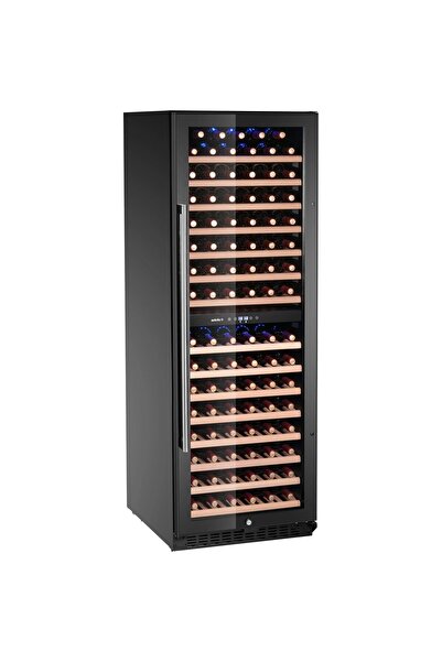 HENDI Racitor de vin, 2 zone, 131 sticle, Arktic, 418L, Negru, 697x595x(H)1756mm