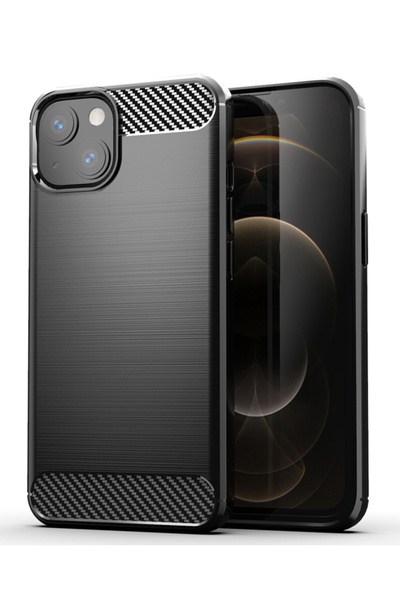 POWERTECH Θήκη Carbon MOB-1659 για iPhone 13 mini, μαύρη