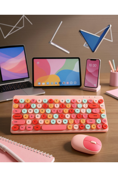 HOMESTEAD Bluetooth ve USB Alıcılı Kompakt Klavye Mouse Seti