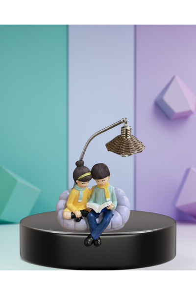 Generic Brand Book Reading Couple Figure Night Light 15W