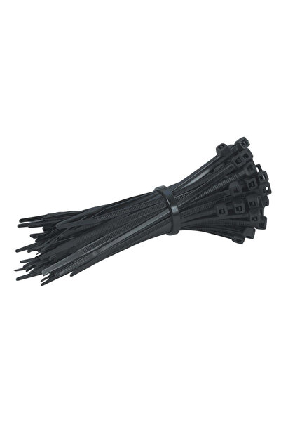 POWERTECH Δεματικά καλωδίων TIES-005, 150x3mm, μαύρα, 100 τεμάχια