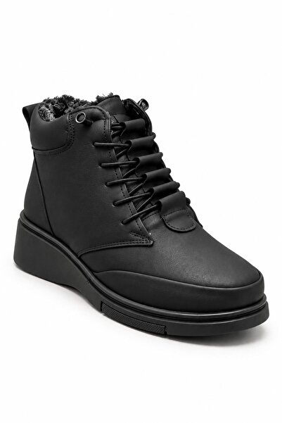 Solo Bag Women's Fur Lined Smart Lace-Up Zippered Comfortable Mother's Shoes ...