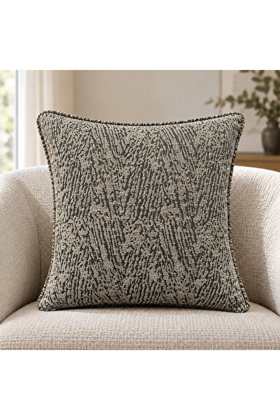 Fabricland Peru-122 Abstract Patterned Linen Throw Pillow Cover 43X43 cm Deco...