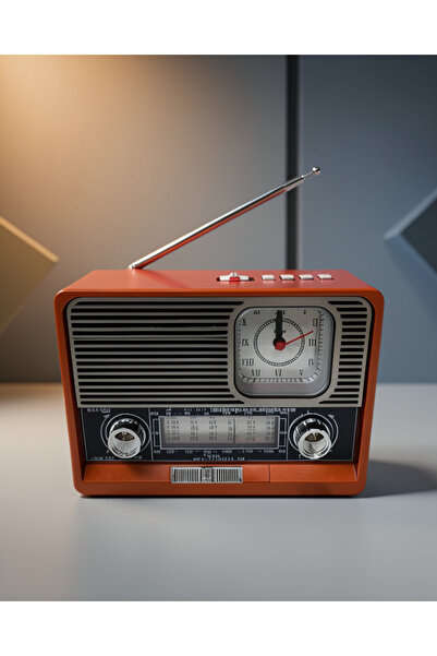 HOMESTEAD Nostaljik Radyo Saatli Fenerli Bluetooth USB