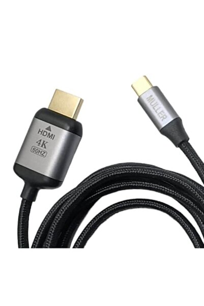 OEM Καλώδιο Muller® USB-C σε HDMI, 4K 60Hz 1.8m, USB 3.1 Type C Thunderbolt 3...