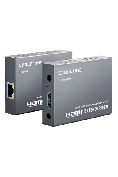 Cabletime Επεκτατής βίντεο HDMI CT-HEHD-FG60 μέσω καλωδίου RJ45, 1080p/60Hz, ...