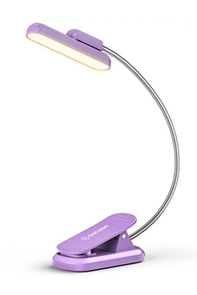 Glocusent Φως ανάγνωσης LED GLCSNTA2402, επαναφορτιζόμενο, έως 60lm, μωβ