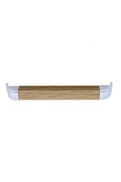 OEM Maner pentru mobila, plastic, finisaj crom satinat + stejar, M 489.88.146...