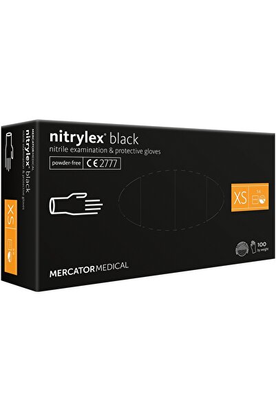 Mercator Medical Mănuși din nitril 100 bucăți / Negru / Nitrylex Negru - 10 b...