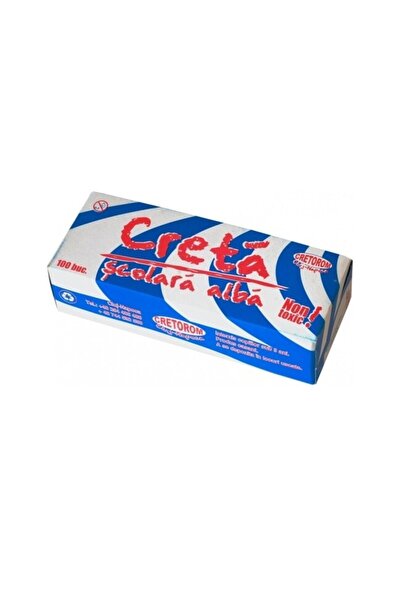 Cretorom Cretă albă 100 buc/set pentru tablă școlară