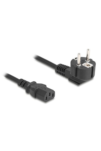 DELOCK καλώδιο τροφοδοσίας 81567, 3x 1.00mm², 2μ, μαύρο