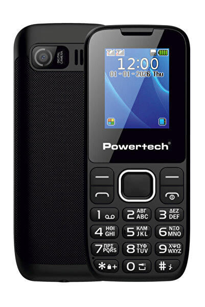 POWERTECH Κινητό τηλέφωνο Milly Small III, 1.77 ", διπλής SIM, με κάμερα, μαύρο