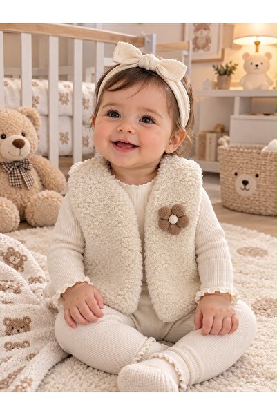 Baby Mii Papatyalı Kuzu Yelek