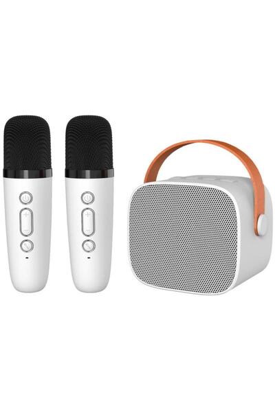 Blavec Φορητό Ηχείο Bluetooth WS-07 Καραόκε Πάρτι με 2 Μικρόφωνα 5W Λευκό