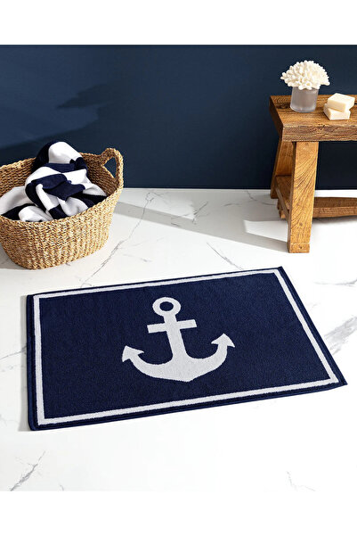 Madame Coco Anchor Foot Towel - Navy Blue - 50X80 cm - Navy Blue