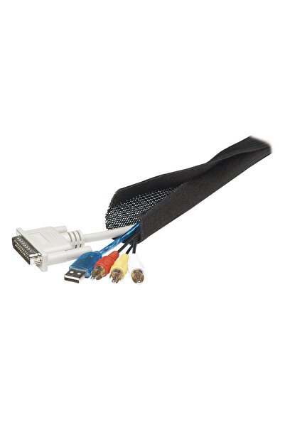 POWERTECH Εύκαμπτο δεματικό καλωδίων Flex Wrap TIES-001, 1,8μ, μαύρο