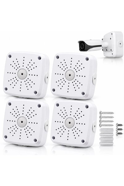Generic Metal CCTV Camera Junction Box 4-Pack, Security Camera Mounting Base,...