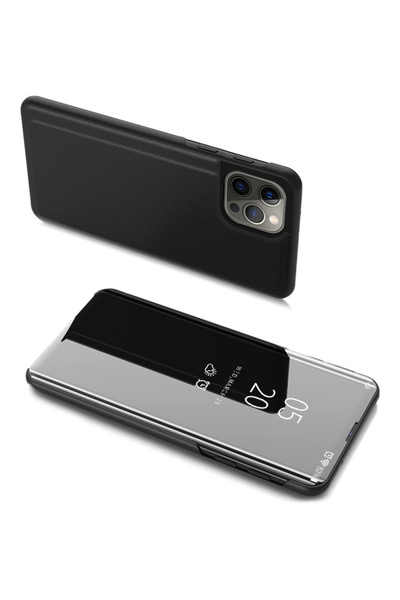 POWERTECH Θήκη Clear View MOB-1663 για iPhone 13 Pro Max, μαύρη