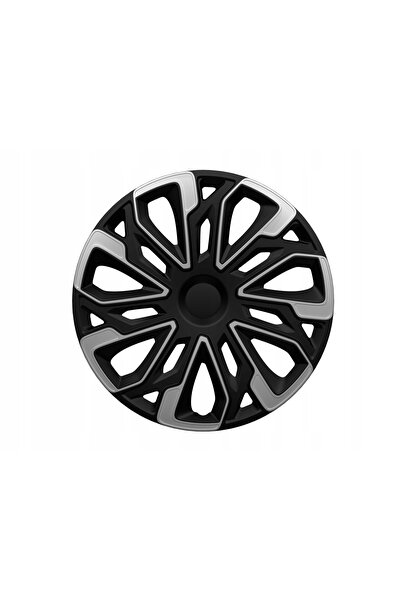 Gorecki 4x 14 inch ESTORIL Negru Argintiu Capace de roți 4 Bucăți