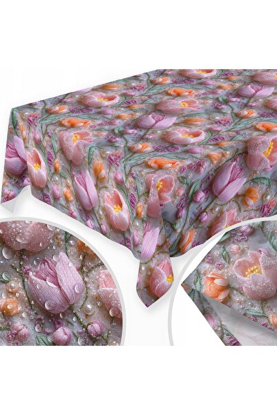 HomeView FAȚĂ DE MASĂ PLAMOODPORNY 140x240 CU DESIGN DE PRIMĂVARĂ FLORI DE PR...