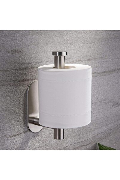 GENERAL YIGII Adhesive Toilet Paper Holder - No Drilling Black Toilet Roll Ho...