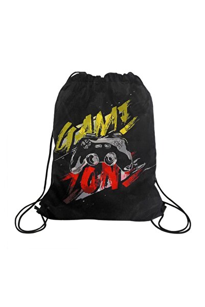 OEM Rucsac școlar clase primare, negru, model gaming, 34x42cm – spațios, como...