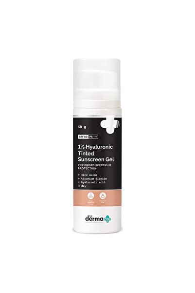 The Derma Co 1 Hyaluronic Tinted Sunscreen Gel with SPF 60 PA Broad Spectrum ...
