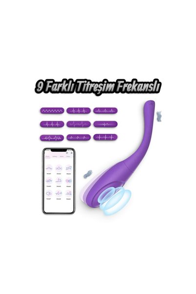 Kırmızı Ay Uzaktan App Kontrolü Uygulamalı Akıllı, Şarjlı G Noktası Vibratör - 18,5 cm IPX7 Su Geçirmez Medikal Silikon Sessiz Yetişkin Oyuncağı-Pembe