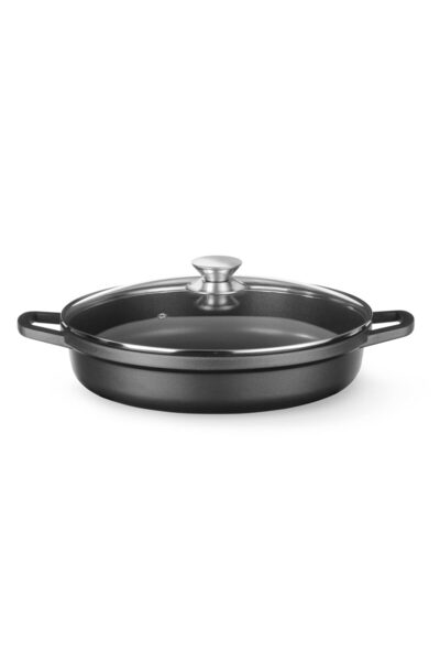 HENDI Oală cu strat antiaderent, aluminiu turnat, cu capac, 4,3 L, 425 x 332 ...