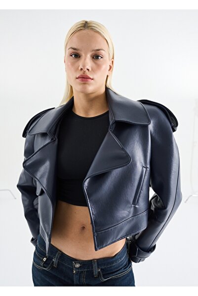 LE TOMAS TFS BIKER JACKET LACIVERT