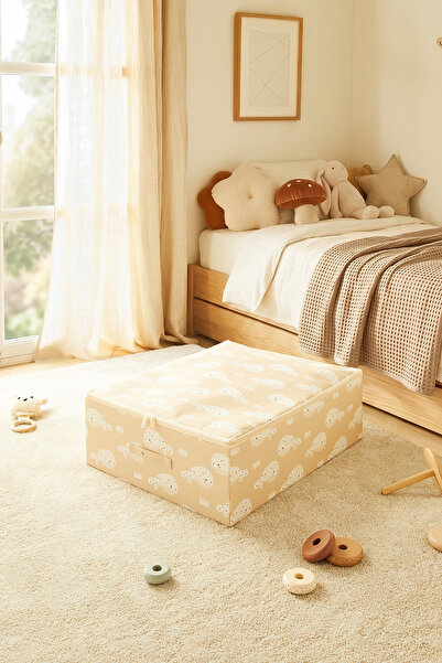 Ocean Home Textile Çocuk Odası Sevimli Balina Baza Altı Valiz Düzenleyici Des...