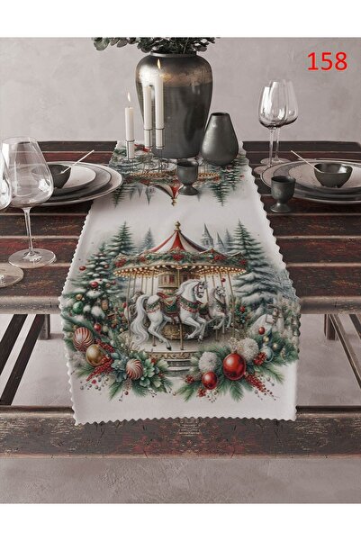 YILMAZHOME Tablecloth - Velvet Fabric Digital Printed Ranır Tablecloth
