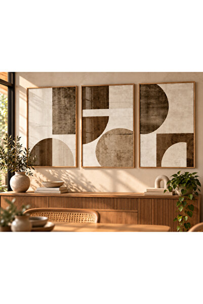 woodhomeworks 3 Piece Painting with Wooden Frame Qmrc