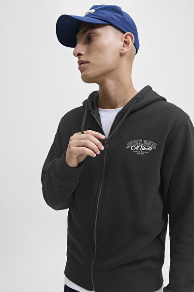 Jack & Jones Jjmakoto Sweat Zip Hood Men's Hooded Sweatshirt - Comfortable an...