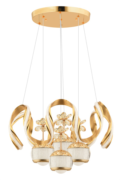 İstanbul Avize Azur Gold Mina Kumandalı Led 3 Renk Ledli Modern Avize