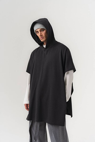 go gang own Cloak Oversize Kapüşonlu Panço Erkek Sweatshirt