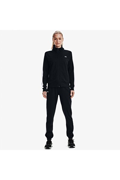 Under Armour 1365147 طقم بدلة رياضية نسائية سوداء من التريكو