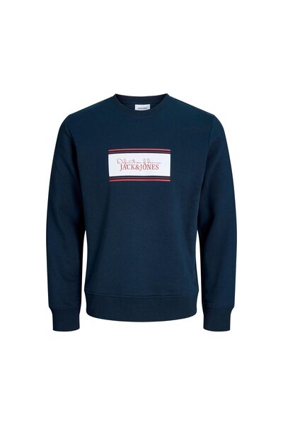 Jack & Jones Ανδρικό φούτερ Buster σε σκούρο μπλε (12298626-NB)