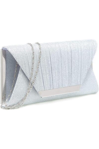 mihawk Faux Suede Clutch Bag Elegant Metal Binding Evening Purses and Handbag...