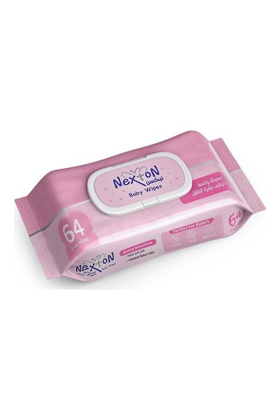 Nexton Baby Wipes Extra Sensitive (Mild) Pack of 64 Soft & Gentle Baby Wet Wi...