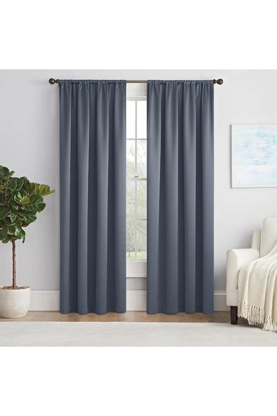 GENERAL Aclips 84" 15061054X084Blk Blackout Curtains for Bedroom, from Aclips...