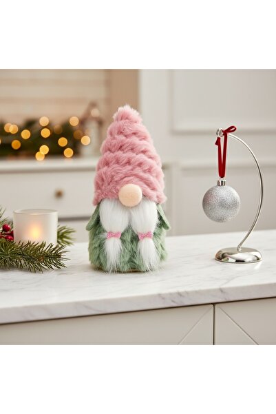 Ornament24 Gnom de Craciun textil, ornament festiv spiridus cu codite, figuri...