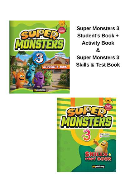 yds publishing 3.sınıf Super Monsters 3 Student’s Book & Acitivty Book+test book
