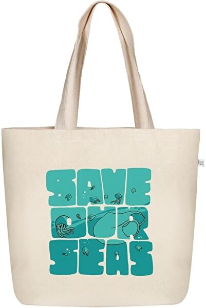 Eco Right Aesthetic Canvas Tote Bag for Women - Large, Reusable, Zippered Tot...