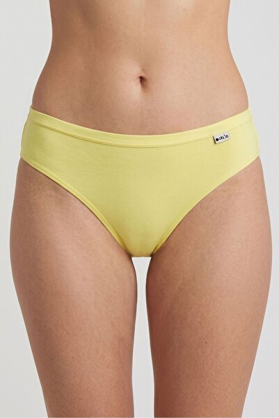 OBJE Women's Lemon Yellow Cotton Synergy Panties