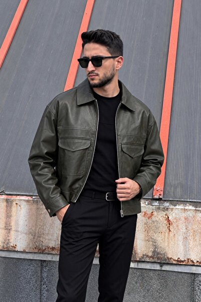 inpool Oversized Fit, Zipper Closure, Double Pocket Flap, Short, Seasonal, Sh...