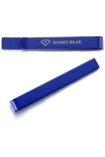 HoneyGlow HONEY BEAR Men's Tie Clips - Regular Size Stainless Steel, 5.3 cm