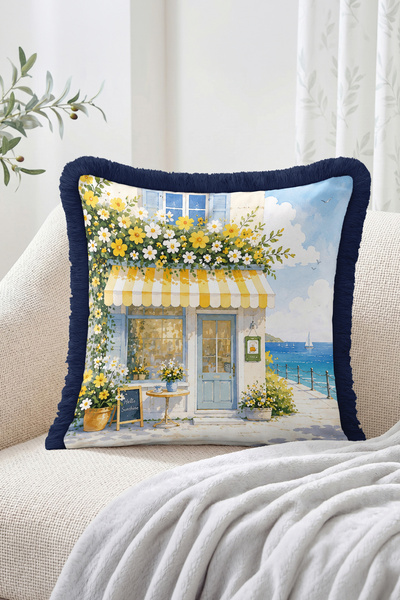 Realhomes Hello Sunshine Written Floral Beach Boutique and Sea-View Fringed-T...